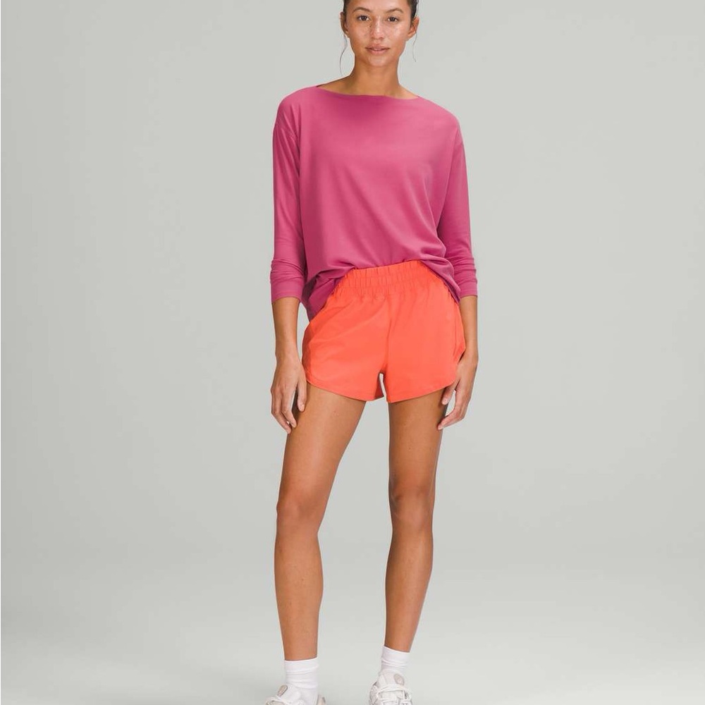 Lululemon Back in Action Long Sleeve Shirt *Nulu in pink lychee